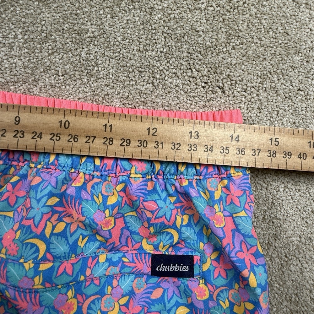 Chubbies "The Spades" Swim Trunks Shorts 5.5" Men's Small Pink Blue 2 in 1 Liner - Picture 7 of 8